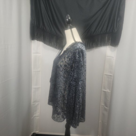 Dalia, size L, black and silver blouse. - Picture 3 of 4